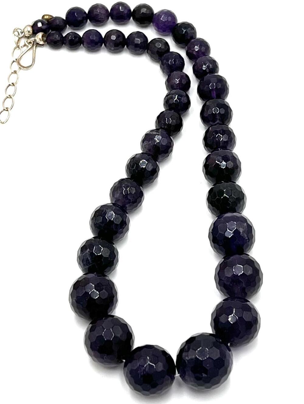 Jay King Sterling Silver Amethyst Faceted Beaded Necklace